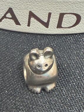Authentic Pandora retired cat silver charm
